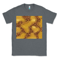 Charcoal Heather gold glitter with leopard pattern Classic Tee - TumblerDesignByShophia