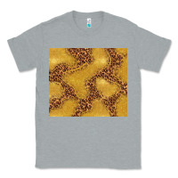 Heather Grey gold glitter with leopard pattern Classic Tee - TumblerDesignByShophia