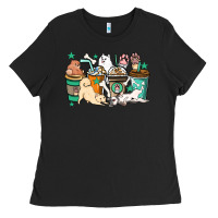 Black Dog coffee cups Ladies Tee - HowdyJamesFarm