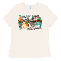 Bone Dog coffee cups Ladies Tee - HowdyJamesFarm
