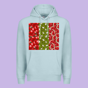 Summer Fruits Premium Hoodie Designed By Cowhidedigitalart