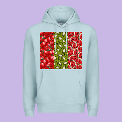 Summer Fruits Premium Hoodie Designed By Cowhidedigitalart