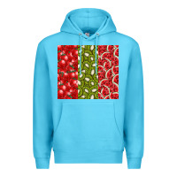 Ocean Blue summer fruits Premium Hoodie - CowhideDigitalArt