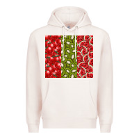 Pale Pink summer fruits Premium Hoodie - CowhideDigitalArt