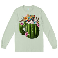 Matcha Day Of The Dead Mexican Cactus Long Sleeve Tee - FaDigitalArtStudio