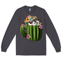 Smoke Day Of The Dead Mexican Cactus Long Sleeve Tee - FaDigitalArtStudio