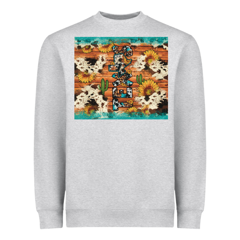 Texas Sunflower Cactus Cowhide Heavyweight Sweatshirt by Artiststas | Teevron