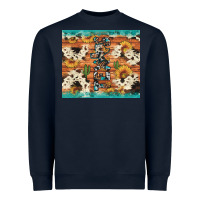 Navy texas sunflower cactus cowhide Heavyweight Sweatshirt - Artiststas
