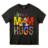 Asphalt Free Mom Hugs with Butterflies Heavy Core Tee - texasbilliewilder