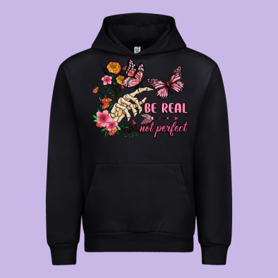 Be Real Not Perfect Urban Hoodie Designed By Jahusdesignshop
