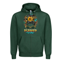 Sports Green blessed mama messy bun Zipper Hoodie - BarkalooDesign