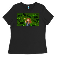 Black wizard girl and cat Ladies Tee - TumblerDesignByShophia