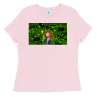 Bubblegum Pink wizard girl and cat Ladies Tee - TumblerDesignByShophia