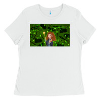 White wizard girl and cat Ladies Tee - TumblerDesignByShophia