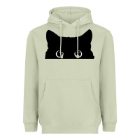Matcha Peeking Cat Heavyweight Hoodie - maiPhamDesign