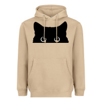 Mushroom Peeking Cat Heavyweight Hoodie - maiPhamDesign