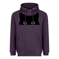 Plum Peeking Cat Heavyweight Hoodie - maiPhamDesign