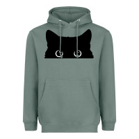 Sage Peeking Cat Heavyweight Hoodie - maiPhamDesign