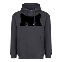 Smoke Peeking Cat Heavyweight Hoodie - maiPhamDesign