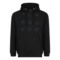 Black Skulls Heavyweight Hoodie - maiPhamDesign