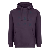 Plum Skulls Heavyweight Hoodie - maiPhamDesign