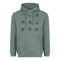Sage Skulls Heavyweight Hoodie - maiPhamDesign
