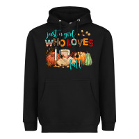 Black just a girl who loves fall Heavyweight Hoodie - AdoDesignShop