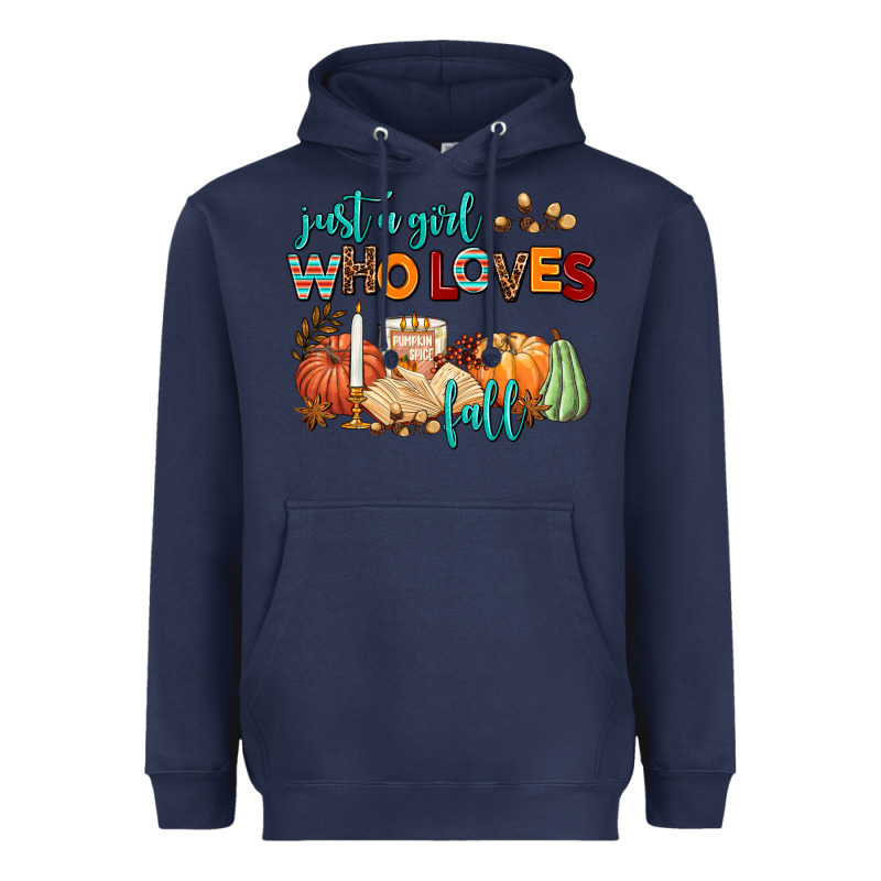 Just A Girl Who Loves Fall Heavyweight Hoodie by AdoDesignShop | Teevron
