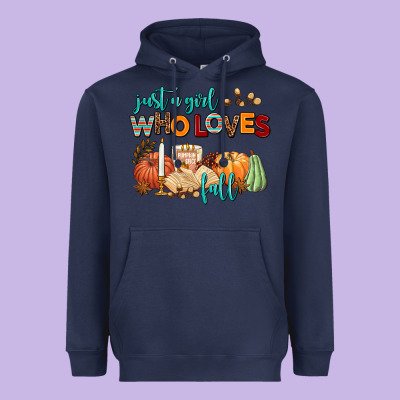 Just A Girl Who Loves Fall Heavyweight Hoodie Designed By Adodesignshop