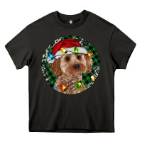 Asphalt Cockapoo Christmas Heavy Core Tee - RanaPortraitStore