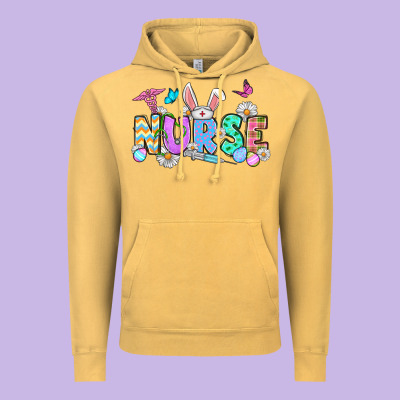 Easter Nurse Vintage Hoodie Designed By Oliviacreatesart