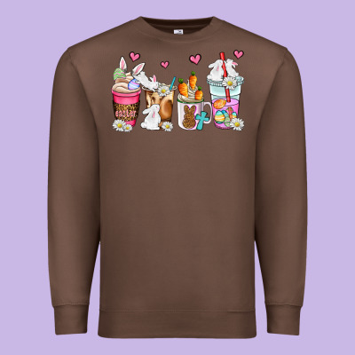 Easter Coffee Cups Premium Sweatshirt Designed By Adodesignshop