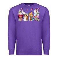 Purple easter coffee cups Premium Sweatshirt - AdoDesignShop