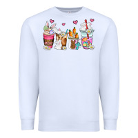 White easter coffee cups Premium Sweatshirt - AdoDesignShop