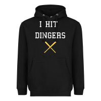 Black i hit dingers baseball Heavyweight Hoodie - maiPhamDesign