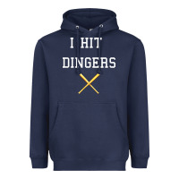 Navy i hit dingers baseball Heavyweight Hoodie - maiPhamDesign