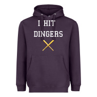 Plum i hit dingers baseball Heavyweight Hoodie - maiPhamDesign