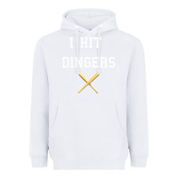 White i hit dingers baseball Heavyweight Hoodie - maiPhamDesign