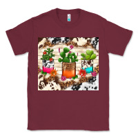 Burgundy cowhide succulent Classic Tee - TumblerDesignByShophia
