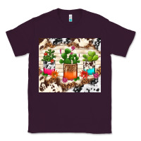 Plum cowhide succulent Classic Tee - TumblerDesignByShophia