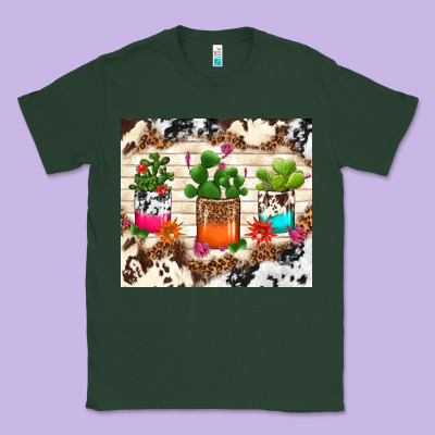 Cowhide Succulent Classic Tee Designed By Tumblerdesignbyshophia