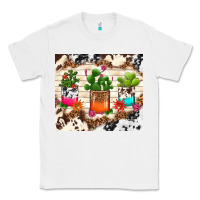 White cowhide succulent Classic Tee - TumblerDesignByShophia