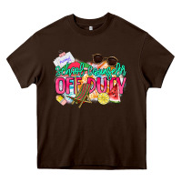 Chocolate Brown School counselor off duty Heavy Core Tee - NancyCooperArtShop