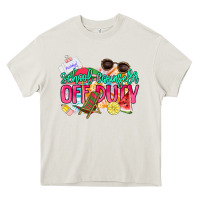 Cream School counselor off duty Heavy Core Tee - NancyCooperArtShop