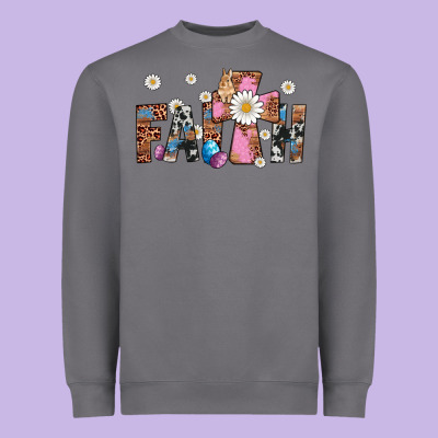 Faith Cross Heavyweight Sweatshirt Designed By Artiststas