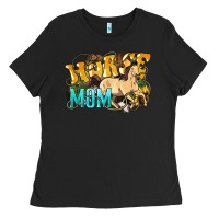 Black Horse Mom Rope Ladies Tee - HowdyJamesFarm