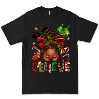 Black christmas believe afro messy bun Premium Tee - texasbilliewilder