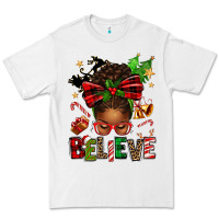 White christmas believe afro messy bun Premium Tee - texasbilliewilder