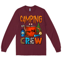 Burgundy camping crew camper coffee mug Long Sleeve Tee - FaDigitalArtStudio