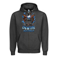 Charcoal Heather dental assistant messy bun Zipper Hoodie - BarkalooDesign